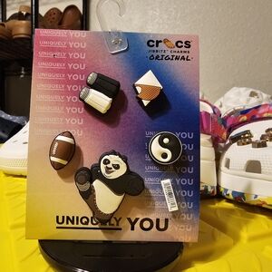 Jibbitz Black & White Panda and Sports 5-Pack